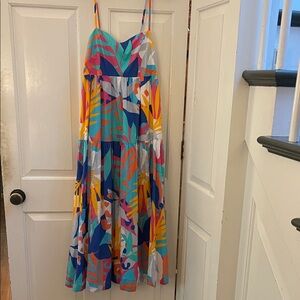 J. Crew Colorful Floral Maxi Dress